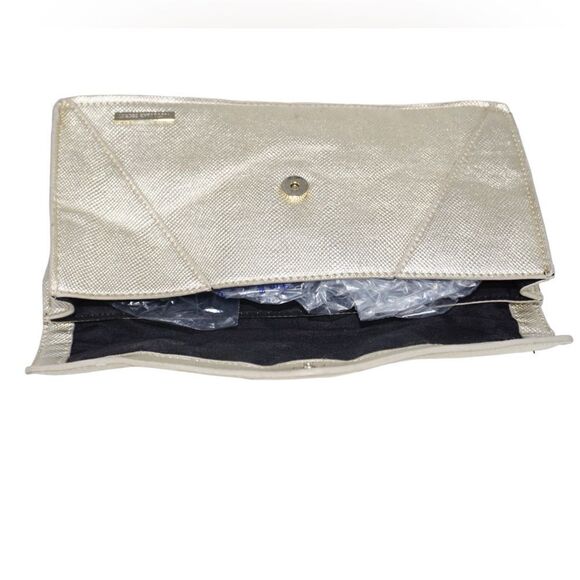 Victoria's Secret Metallic Gold Envelope Style Clutch - Picture 8 of 10